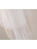 Ivory Beaded Edge Tulle Wedding Veil Two-tier Fingertip Veil